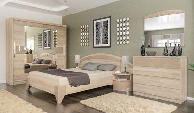 КРОВАТЬ 160 "АЛЯСКА" С ТУМБОЧКАМИ (МЕБЕЛЬ-СЕРВИС) alyaska=10 фото
