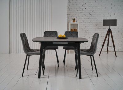 Керамический стол TM-87-1 черный оникс + черный TM-47-black-quartz фото