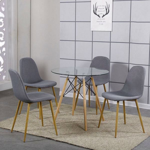 Стіл скляний круглий 80 см Імз Eames БЕСПЛАТНАЯ ДОСТАВКА фото