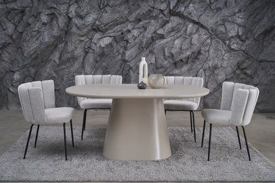 Стіл поліуретановий МДФ TМ-210 теплий пісок TML-545-matte-cappuccino фото
