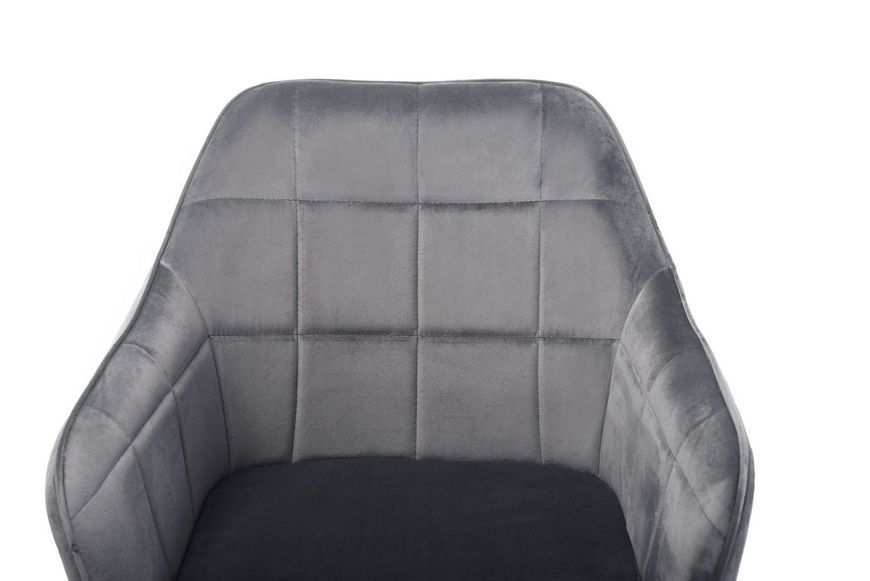 Стілець M-62 сірий велюр M-62-grey-velvet/ black фото