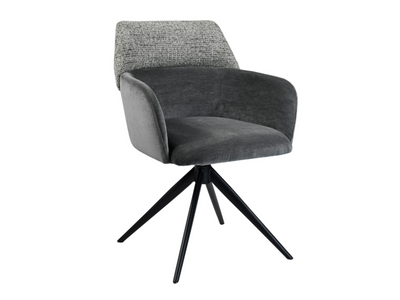 Стілець поворотний R-165 попільний + чорний  R-165-ash-chenille/black фото