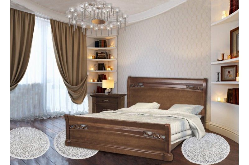 ЛІЖКО З Натурального дерева "ШОПЕН"180х200 1123643630 фото
