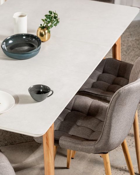 Керамічний стіл TM-120 бардиліо лайт + бук  TM-120-light-grey/oak фото